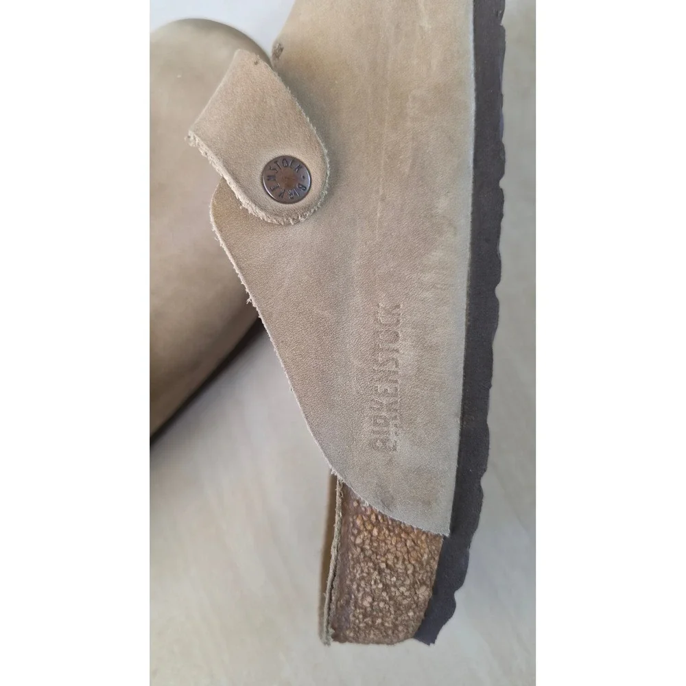 Birkenstock Boston Clogs Mens 43 Tobacco Brown Oiled Leather Mules Sandals